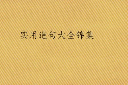 实用造句大全锦集