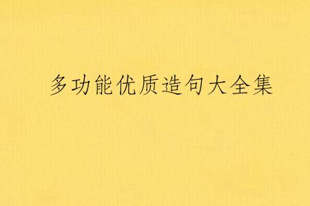 多功能优质造句大全集