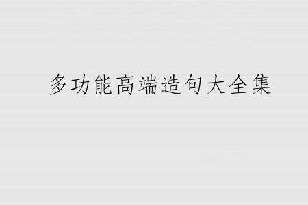 多功能高端造句大全集