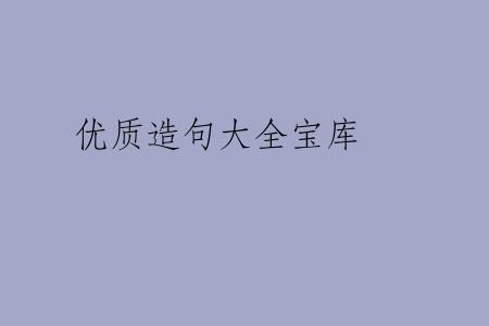 优质造句大全宝库