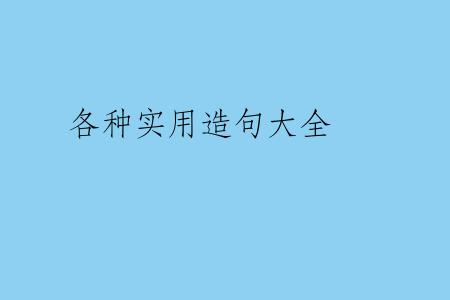 各种实用造句大全