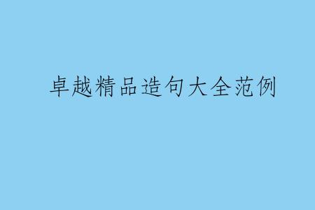 卓越精品造句大全范例