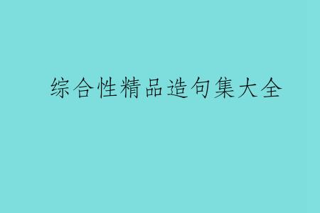 综合性精品造句集大全