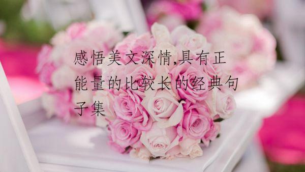 感悟美文深情,具有正能量的比较长的经典句子集